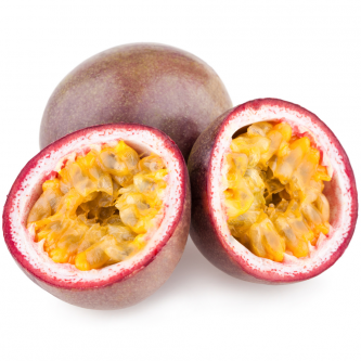 <p class="nom">Le fruit de la passion violet (Ouganda)</p><p class="description">Sa caractéristique ? Une chair d’un orangé intense et une petite pointe d’acidité.</p>