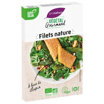 <p class="nom">Filets nature au lupin</p><p class="description">Ces filets de lupin élaborés sans gluten se prêtent parfaitement à la réalisation de repas variés et équilibrés.</p>