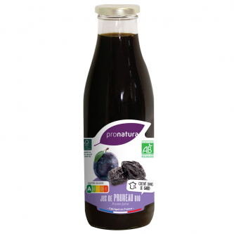 <p class="nom">Jus de Pruneau</p><p class="description">Pour notre jus de pruneau, nous avons sélectionné la variété prune d’Ente. L’infusion à basse température permet de préserver les arômes du fruit.</p><p class="format">75cl</p>