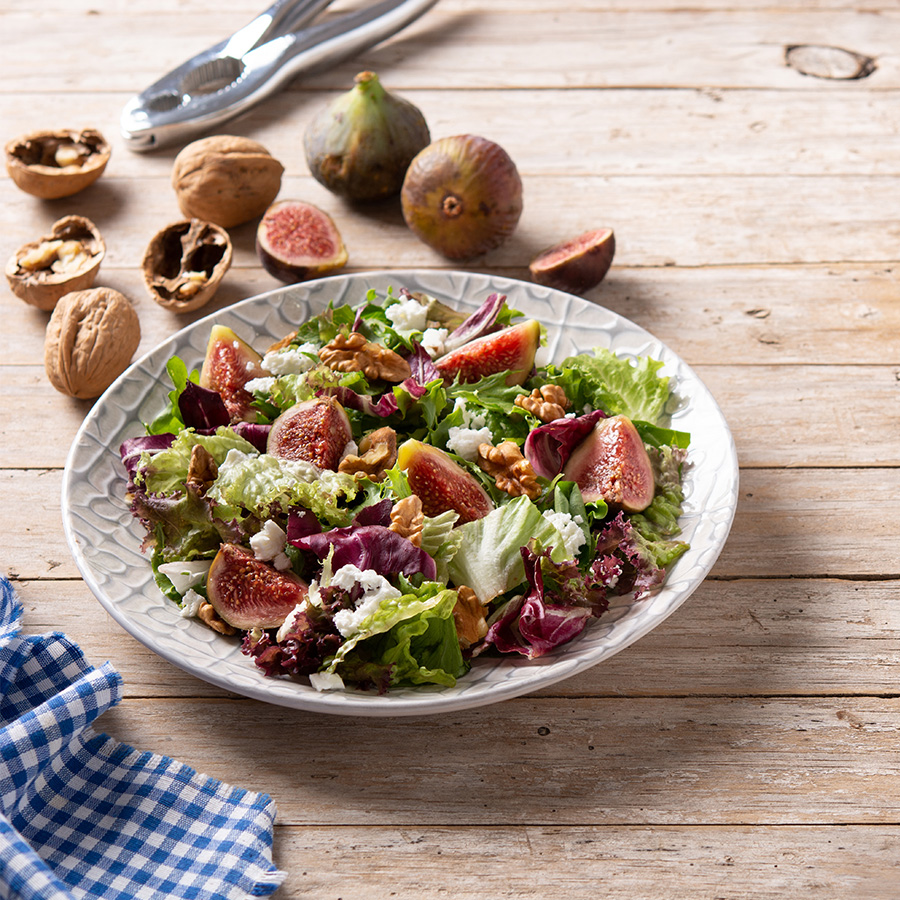 Salade d'Automne - Figues, noix et chèvre